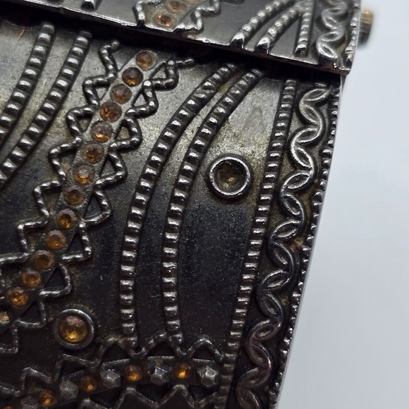 Vintage Avon Cuff Bracelet Watch Quartz Gun Metal Steampunk - Picture 7 of 12